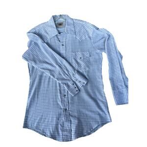 Sage & Sand Shirt Size 16-33 Vintage X Long Tails Shirt M Pearl Snap Perm Press